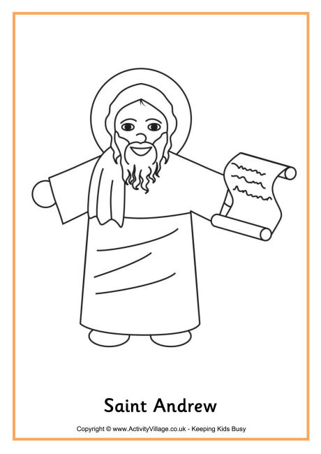 Saint Andrew colouring page