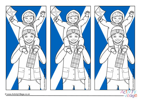 St Andrew's Day colouring bookmarks 2 St Andrew's Day colouring bookmarks 2