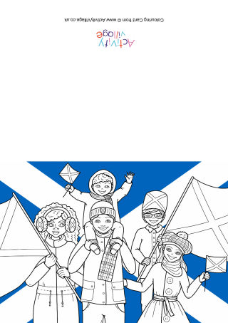 St Andrew's Day colouring card 4 St Andrew's Day colouring card 4