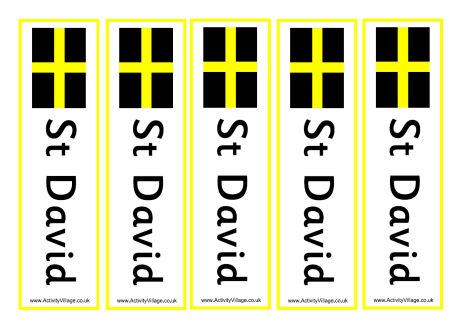 St David's flag bookmarks