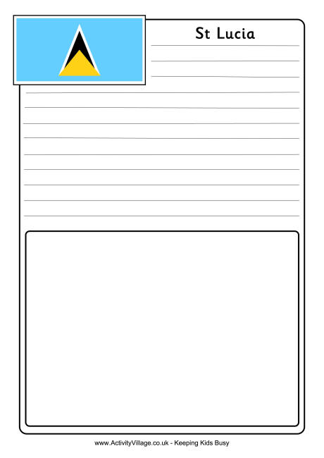 St Lucia notebooking page
