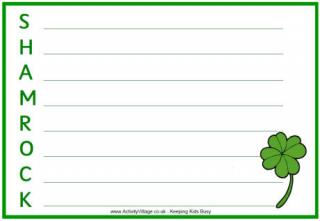 St Patrick's Day Acrostic Poem Printables