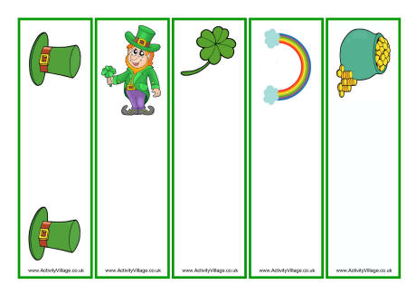 St Patrick's Day bookmarks - blank