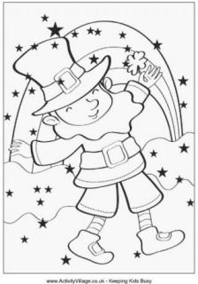 St Patrick's Day Colouring Pages