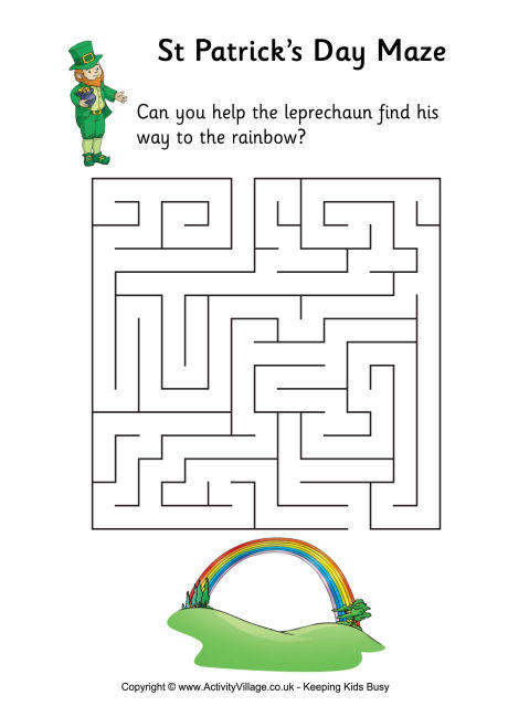 St Patrick's Day Maze - Easy
