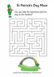 St Patrick's Day Mazes