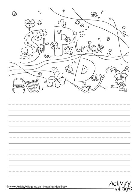 St Patrick's Day story paper