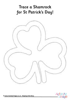 St Patrick's Day Tracing Pages