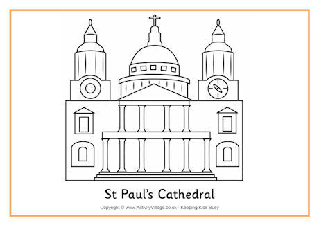 St Paul's Cathedral colouring page