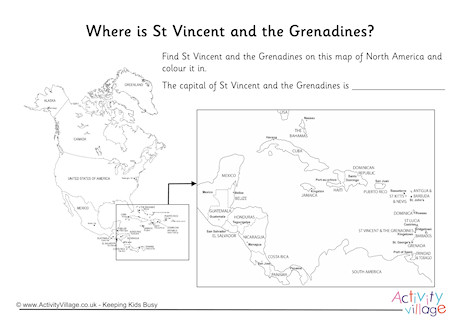 St Vincent and the Grenadines Location Worksheet
