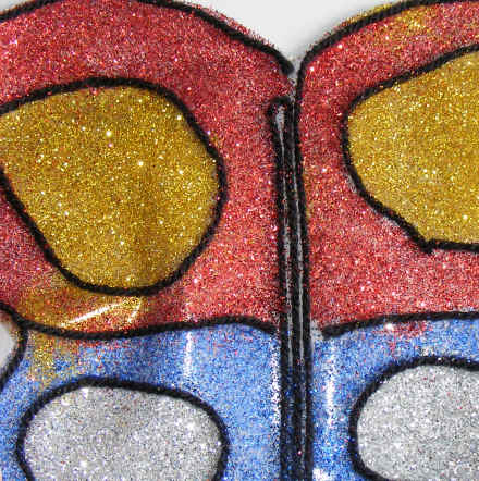 Stained glass butterfly detail