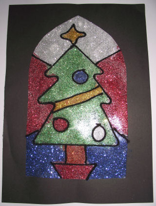 Stained glass window - Christmas tree