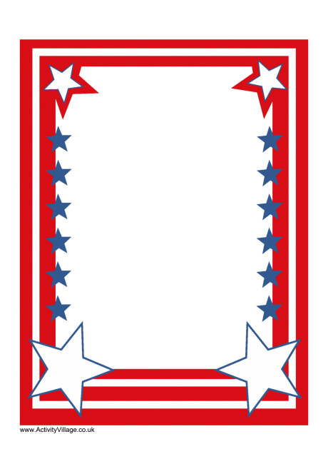 Stars and Stripes Writing Frame