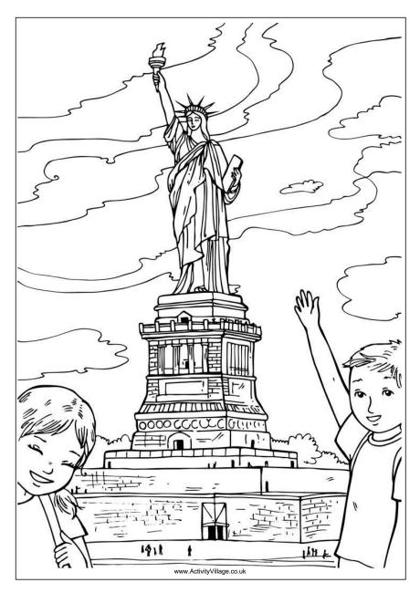 Statue of Liberty colouring page