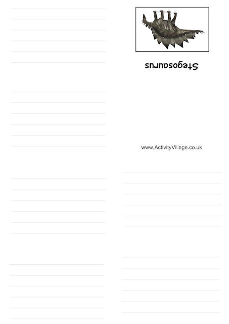 Stegosaurus booklet Stegosaurus booklet