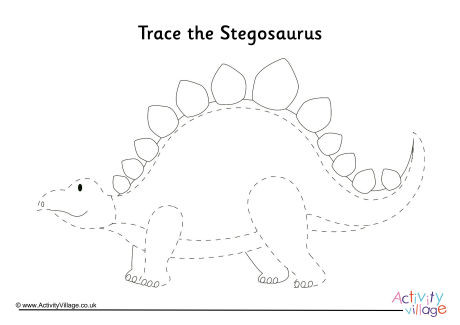 Stegosaurus Tracing Page