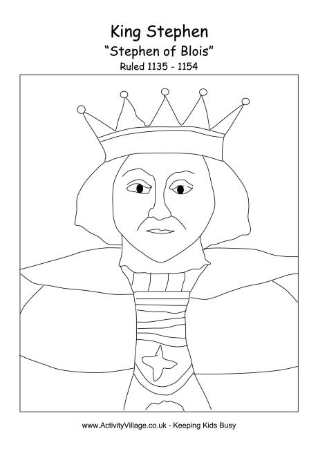 Stephen I colouring page