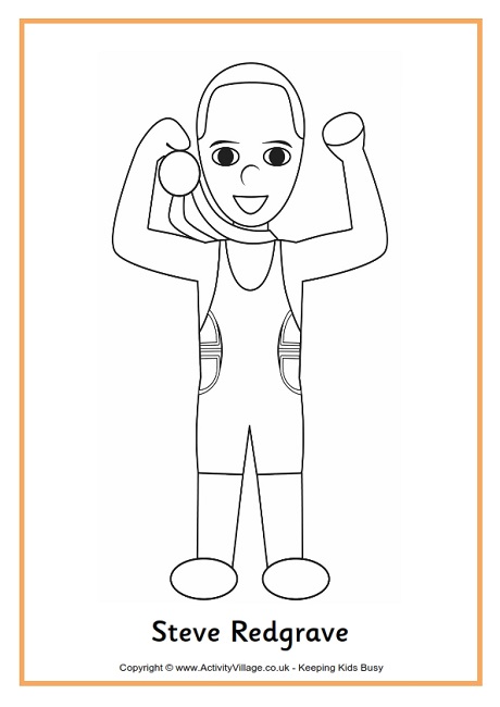 Steve Redgrave colouring page