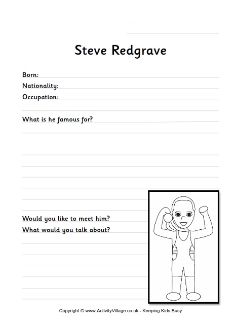 Steve Redgrave worksheet 