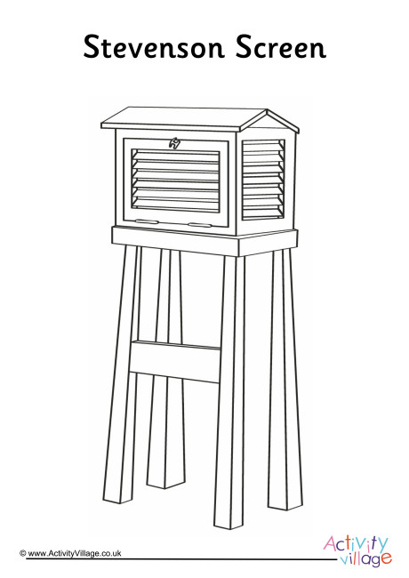 Stevenson Screen Colouring Page
