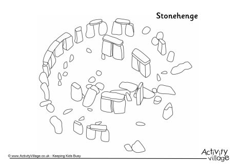 Stonehenge Colouring Page