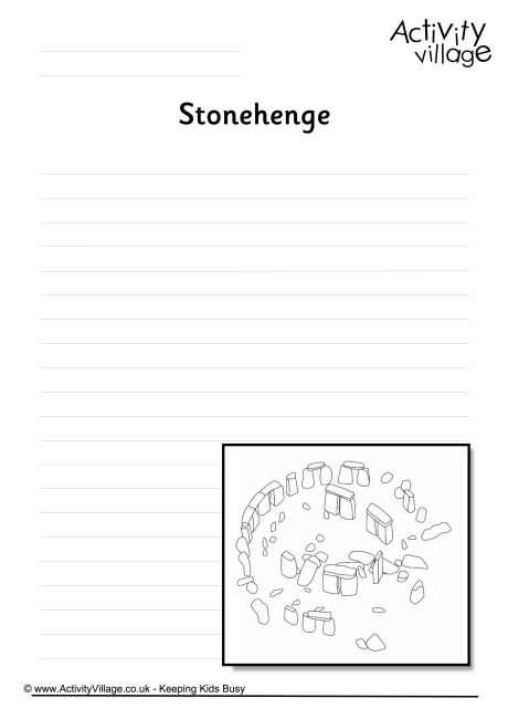 Stonehenge Writing Page