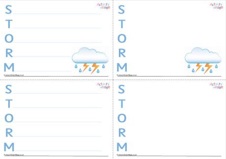 Storm Acrostic Poem Printable