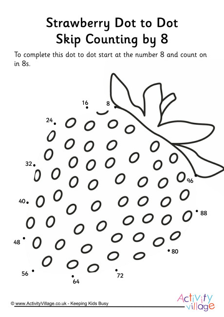 Strawberry Dot To Dot Skip Counting