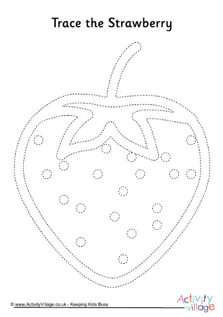 Strawberry tracing page