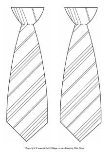 Striped tie template