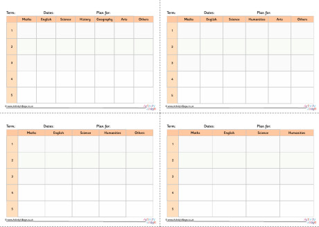Subject Termly Planner 1 Subject Termly Planner 1