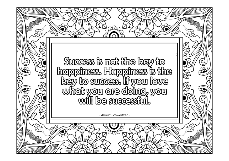 Success Is Not The Key Colouring Page