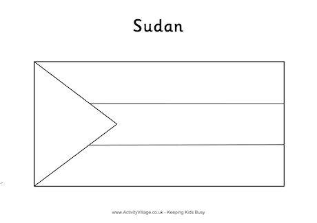 Sudan Flag Colouring Page