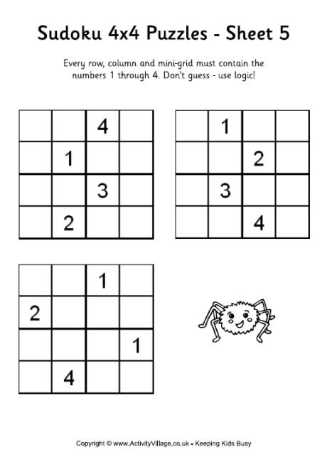 Sudoku 4x4 puzzle 5