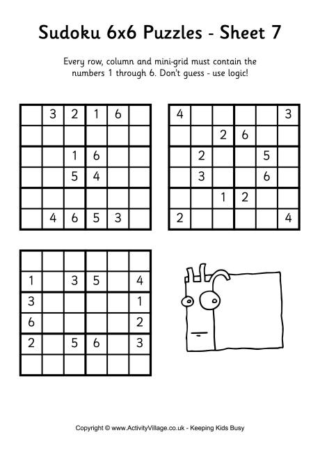 Sudoku 6x6 puzzle 7