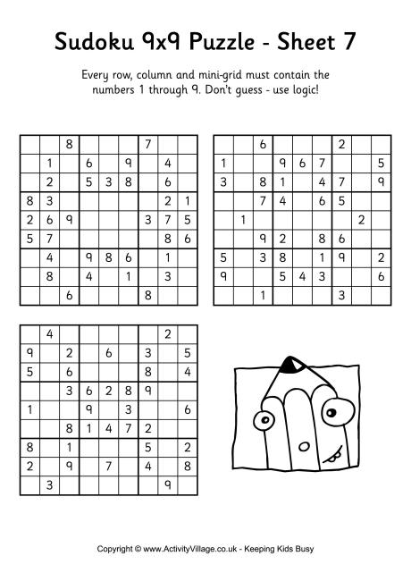 sudoku 9x9 puzzle 7