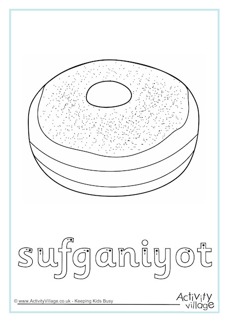 Sufganiyot Finger Tracing Sufganiyot Finger Tracing