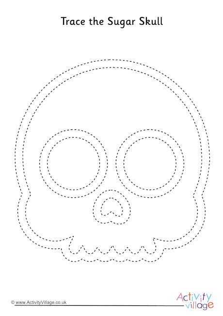 Sugar skull tracing page 1