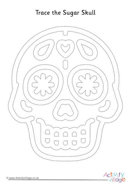 Sugar skull tracing page 4