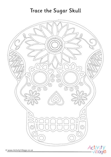 Sugar skull tracing page 7 Sugar skull tracing page 7
