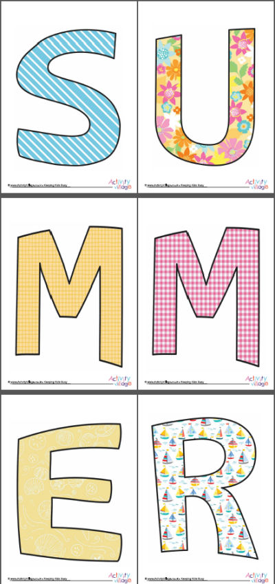 Summer display letters 1