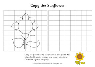 Summer Grid Copy Puzzles