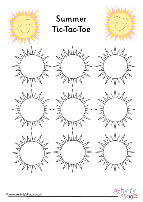 Summer tic tac toe
