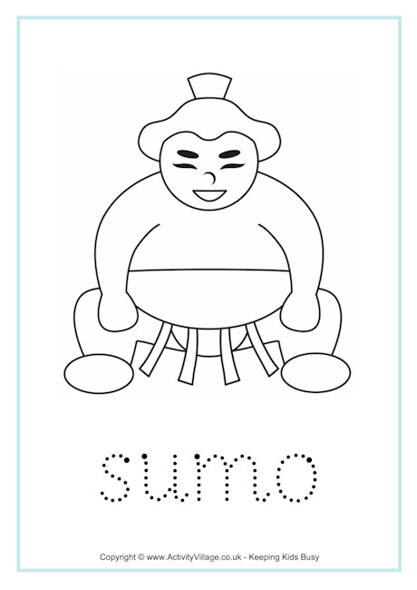 Sumo tracing worksheet