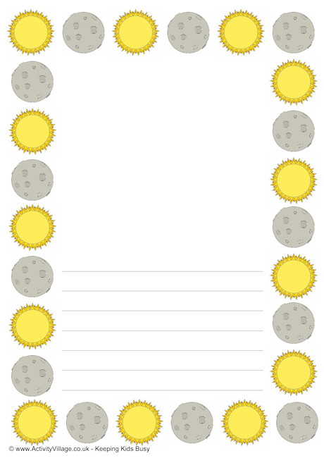 Sun And Moon Writing Frame Sun And Moon Writing Frame