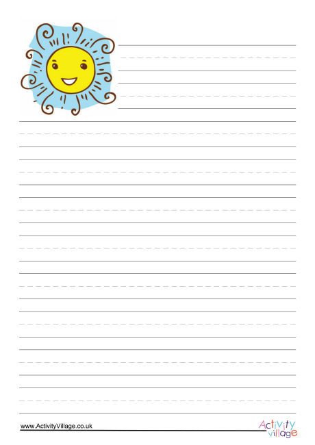 Sun writing Paper