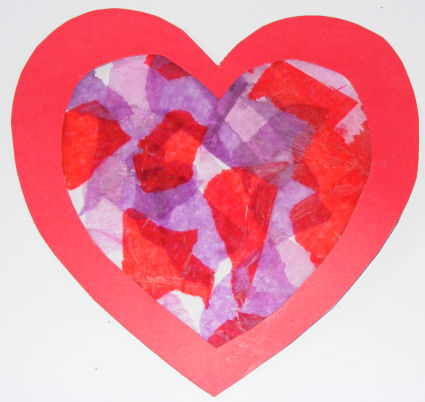 heart suncatcher craft