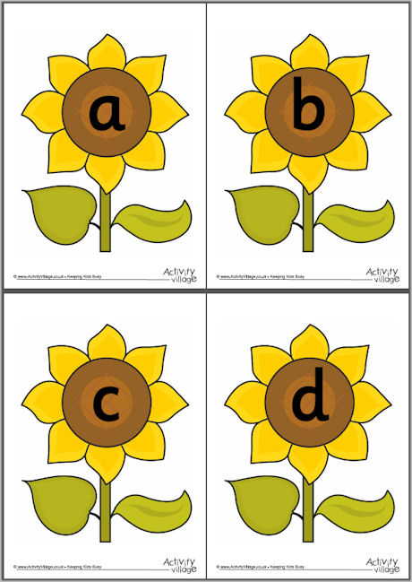 Sunflower alphabet