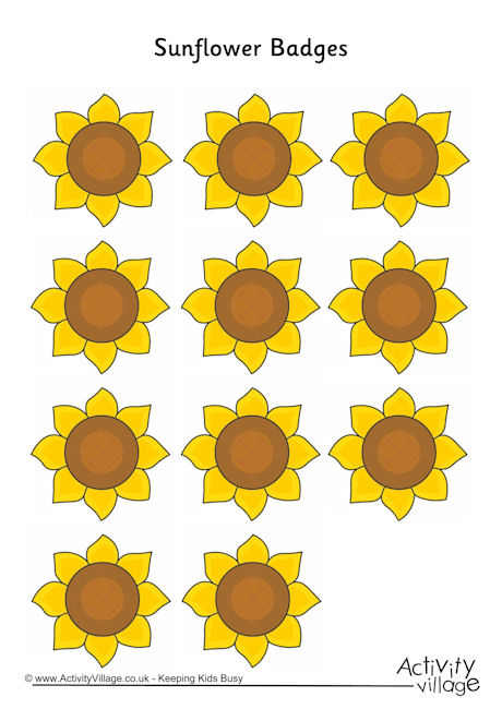 Sunflower badges