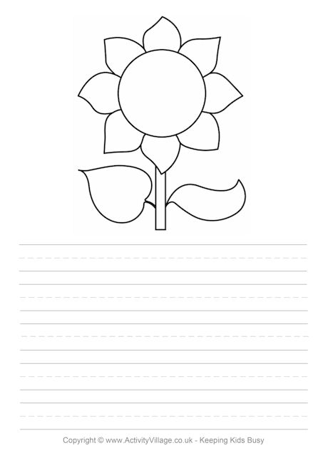 Sunflower story paper